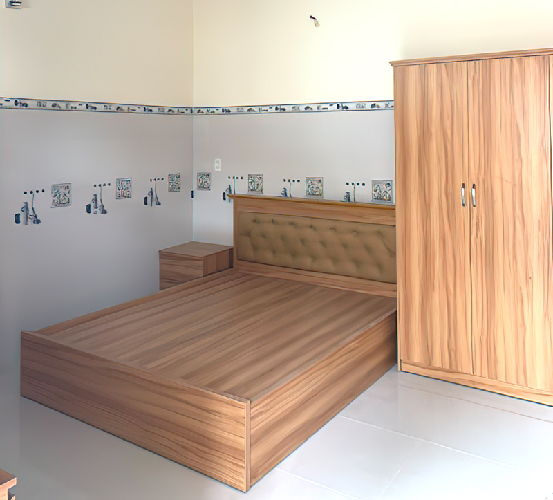 Giường ngủ nội thất gỗ công nghiệp